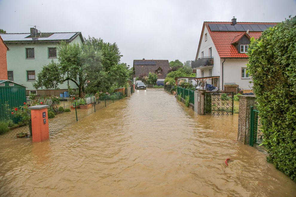 Hochwasser im Juni 2024 in der Stadt Dachau